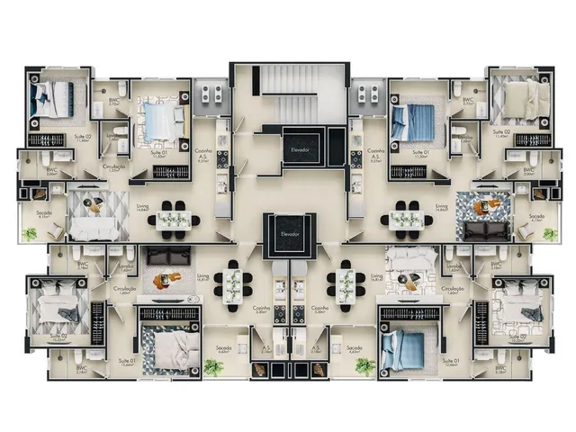 Imagem 9: Apartamento em Construção em Itapema/SC bairro Morretes com 69,98m²área privativa