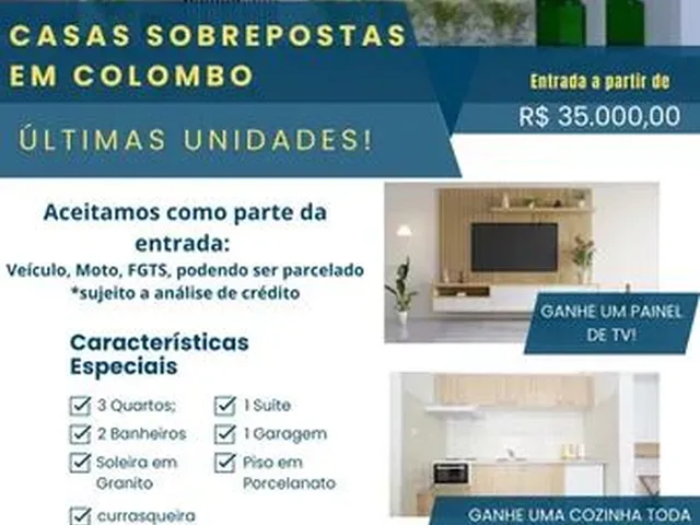 Imagem 5: Lançamento Casas Sobrepostas Estilo Americano,3 Quartos e 1 Suíte