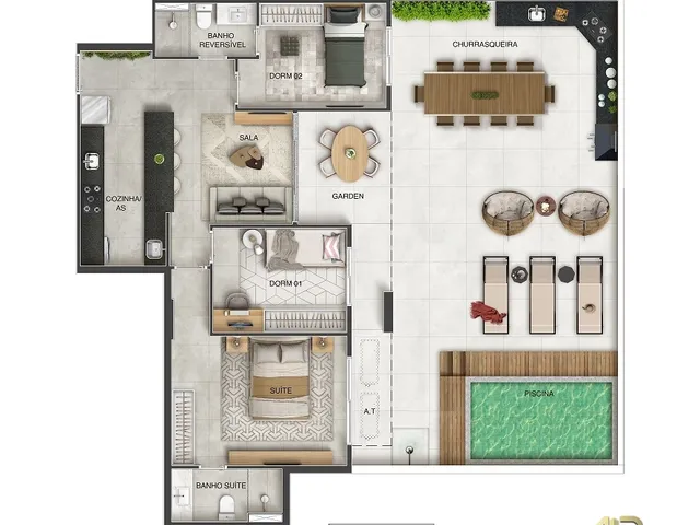 Imagem 4: Pré-Lançamento Apartamento 2 e 3 quartos à venda no bairro Praia de Itaparica - Vila