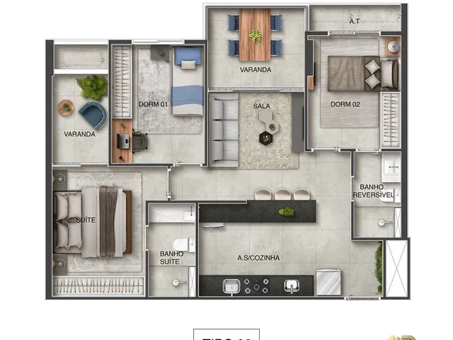Imagem 11: Pré-Lançamento Apartamento 2 e 3 quartos à venda no bairro Praia de Itaparica - Vila