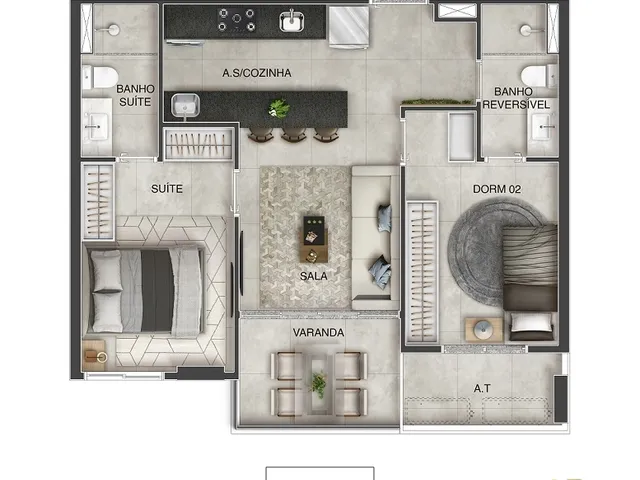 Imagem 2: Pré-Lançamento Apartamento 2 e 3 quartos à venda no bairro Praia de Itaparica - Vila