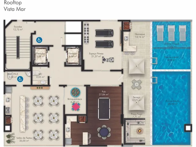 Imagem 16: Apartamento em Construção em Porto Belo/SC com 126,61m² área privativa sendo 3