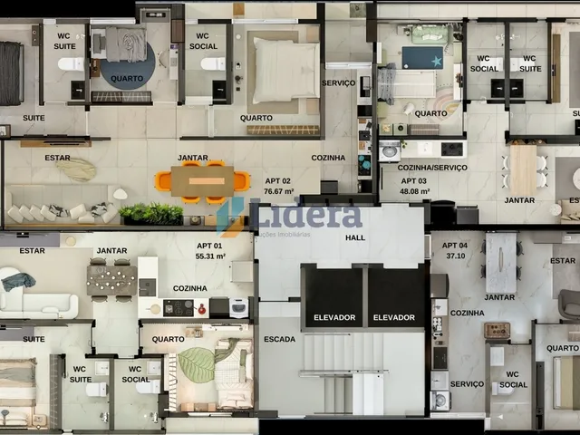 Imagem 15: Apto - 2 Quartos - 1 Suíte - 55,31 m² - Intermares, Cabedelo/PB
