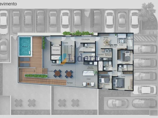 Imagem 11: Apto - 2 Quartos - 1 Suítes - 58,17m² - Bancários, João Pessoa/PB