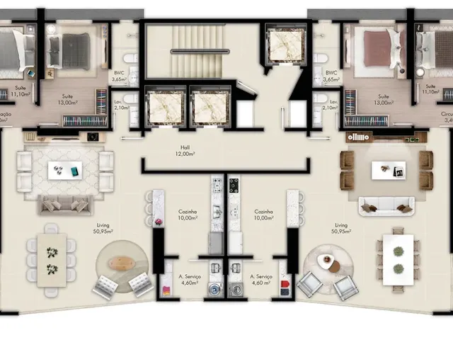 Imagem 2: Apartamento de luxo pronto à venda em Itapema-SC, Castelo Branco: 4 quartos, 4 suítes