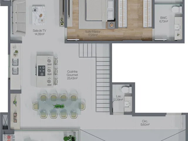 Imagem 3: Apartamento em Construção em Itapema/SC no bairro Meia Praia, 3 dormitórios e 2 Vaga