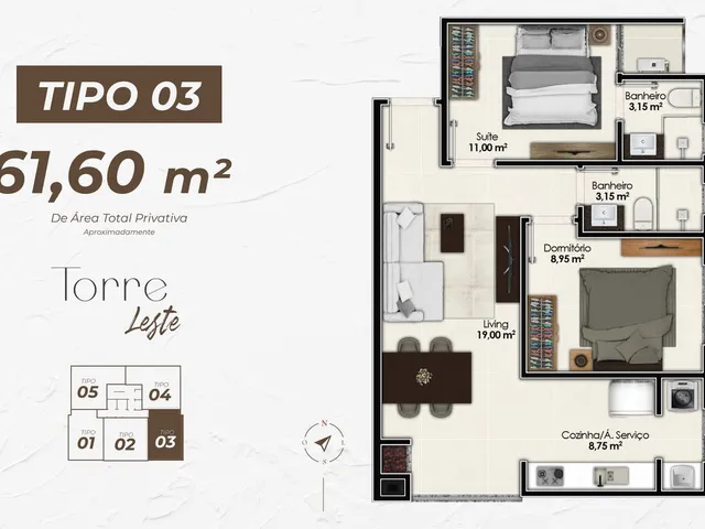 Imagem 9: Apartamento à venda em Itapema-SC, Jardim Praia Mar: 2 quartos, 1 suíte, 1 banheiro, 1