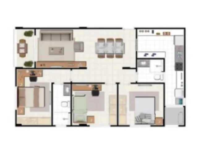 Imagem 13: Apartamento para Venda Possui 84 M² com 3 Dormitórios no Conjunto Aruanã em Solarium