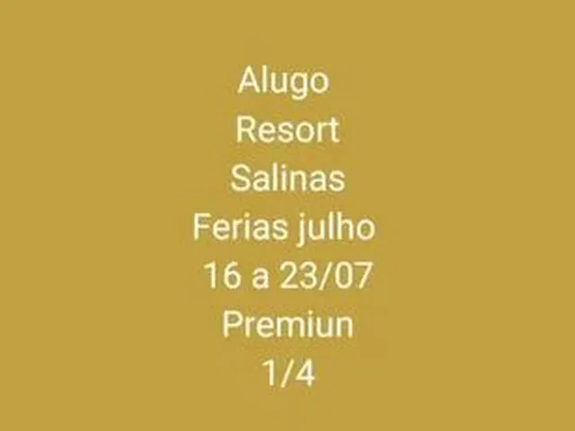 Imagem: Alugo Resort Salinas 5 Estrelas