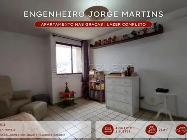 Imagem 2: Bcc- Apartamento nas Graças | com 4 Quartos (Sendo 2 Suítes