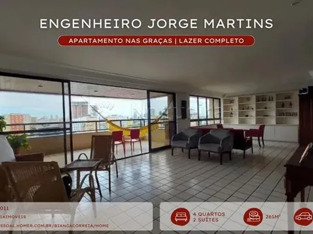 Imagem 3: Bcc- Apartamento nas Graças | com 4 Quartos (Sendo 2 Suítes