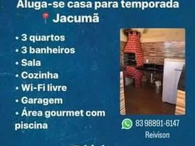 Imagem: Aluga-Se para Temporada (Jacumã