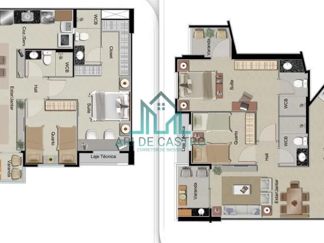 Imagem 5: Edf. Bragança Residence na Pajuçara, Quarto e Sala, Varanda, para Morar ou Investir