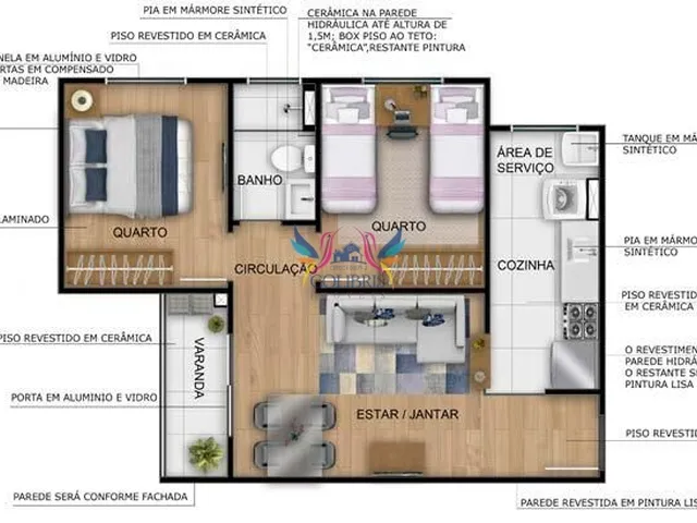 Imagem 4: Apartamento com sacada