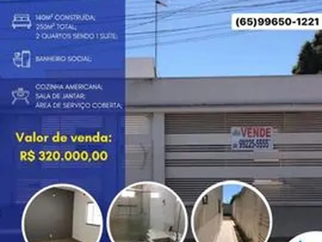 Imagem: Vendo Casa de 2 Quartos no Bairro Jardim
