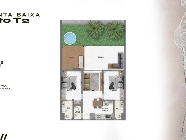 Imagem 9: Apartamento à venda em Cabedelo-PB, Ponta de Matos: 2 quartos, 2 suítes, 2 salas, 2