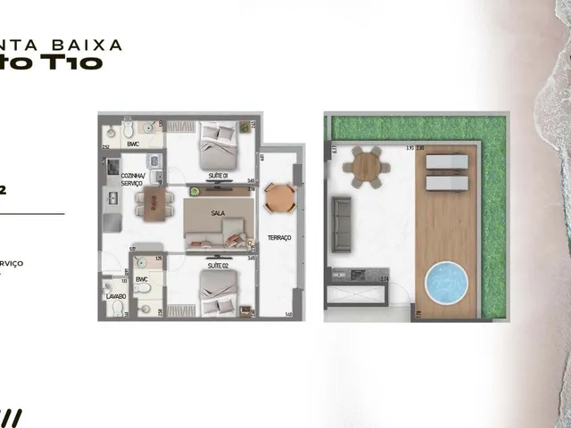 Imagem 12: Apartamento à venda em Cabedelo-PB, Ponta de Matos: 2 quartos, 2 suítes, 2 salas, 2