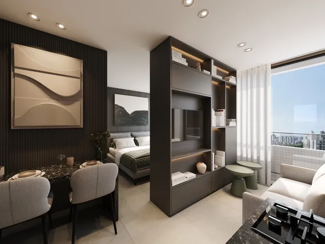 Imagem 2: Flat à venda em Cabedelo-PB, bairro Poço! 1 quarto, 1 sala, 1 banheiro, 22,39m² de