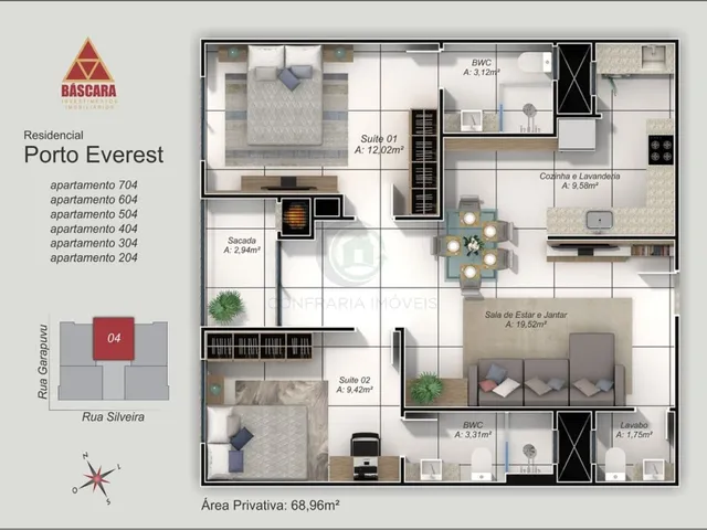Imagem 8: APARTAMENTO FÁCIL ACESSO A BALNEÁRIO CAMBURÚ 2 SUITES LAVABO ESTAR/JANTAR