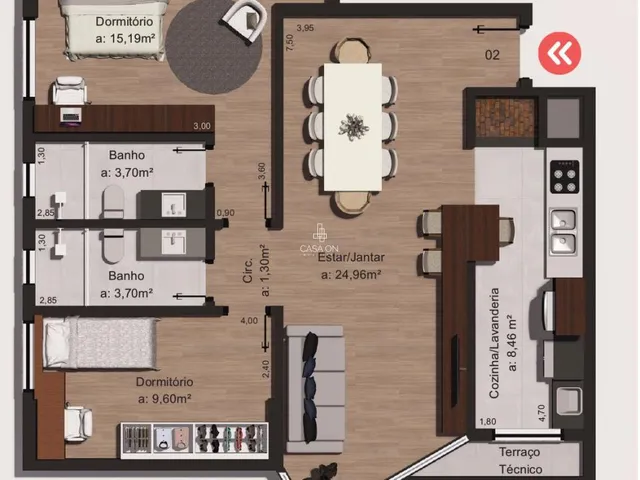 Imagem 4: Apartamento à venda no Centro de Farroupilha - Residencial Arpoador