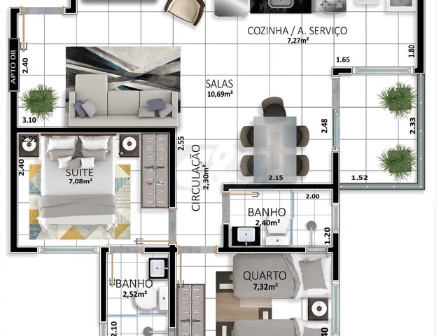 Imagem 3: BELLAGIO__ Apartamento com 2 dormitórios