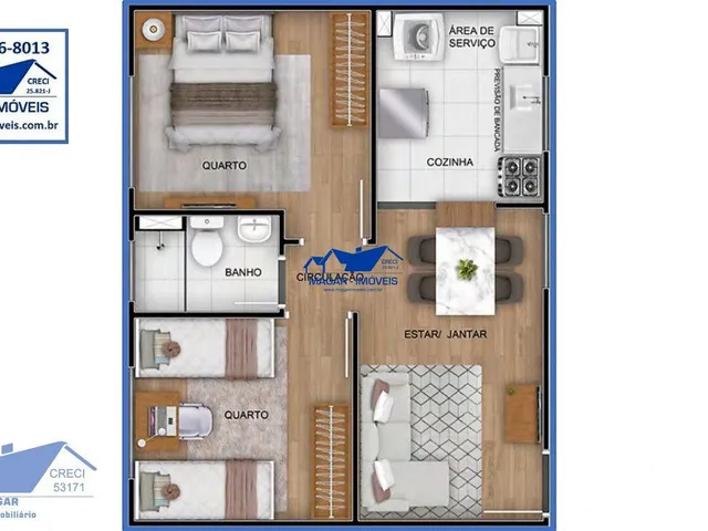 Imagem: Apartamento 2 Quartos Residencial Porto