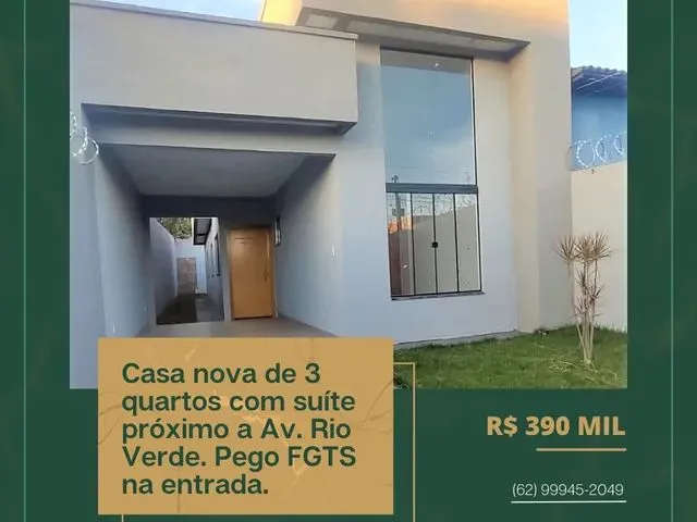 Imagem 9: Jardim Helvécia - Casa Nova de 3 Quartos com Suíte Próximo a Av. Rio Verde. Pego Fgts