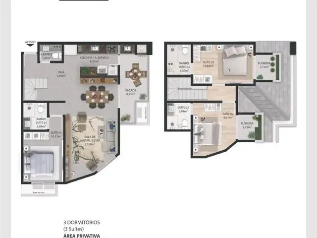 Imagem 5: Apartamento Duplex 3 Dormitórios