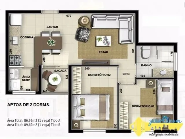 Imagem 3: Apartamento com 2 Dormitórios À Venda, 60 M² por R$ 236.900,00 - Centro - Londrina/Pr