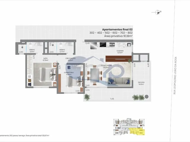 Imagem 7: Apartamento a venda com 2 dormitorios na Praia da Cal em Torres/RS