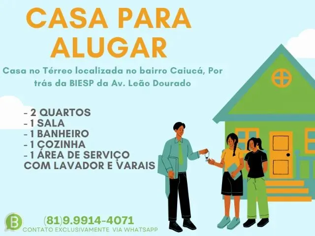 Imagem: A casa possui 2 Dormitórios, 1 Banheiro, 60m² de Área e
