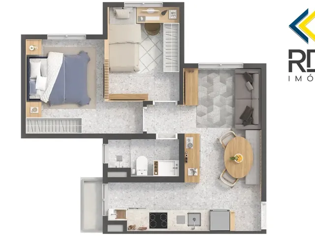 Imagem 2: 0 Apartamento com 2 dormitórios