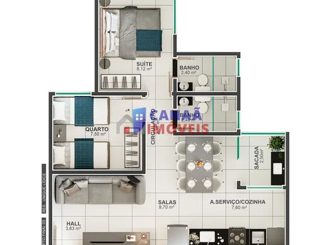 Imagem 13: Unique Lídice Apartamentos 2 quartos c/ suíte na região central - entrada parcelada em