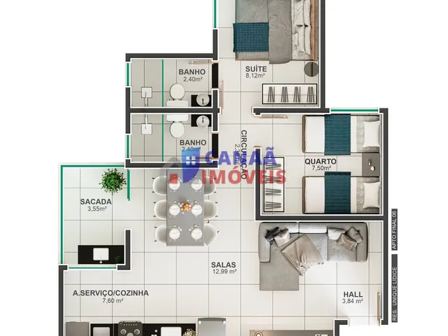 Imagem 16: Unique Lídice Apartamentos 2 quartos c/ suíte na região central - entrada parcelada em