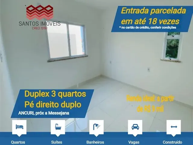 Imagem 12: Si: Duplex a Venda, 3 Quartos, 3 Banheiros, Pé Direito Duplo, no Bairro Ancuri Próx A