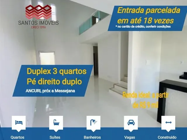 Imagem 11: Si: Duplex a Venda, 3 Quartos, 3 Banheiros, Pé Direito Duplo, no Bairro Ancuri Próx A