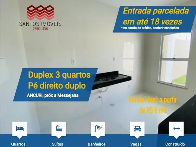 Imagem 6: Si: Duplex a Venda, 3 Quartos, 3 Banheiros, Pé Direito Duplo, no Bairro Ancuri Próx A