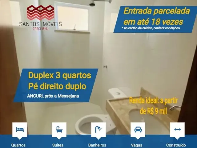 Imagem 3: Si: Duplex a Venda, 3 Quartos, 3 Banheiros, Pé Direito Duplo, no Bairro Ancuri Próx A
