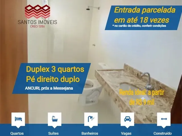 Imagem 2: Si: Duplex a Venda, 3 Quartos, 3 Banheiros, Pé Direito Duplo, no Bairro Ancuri Próx A