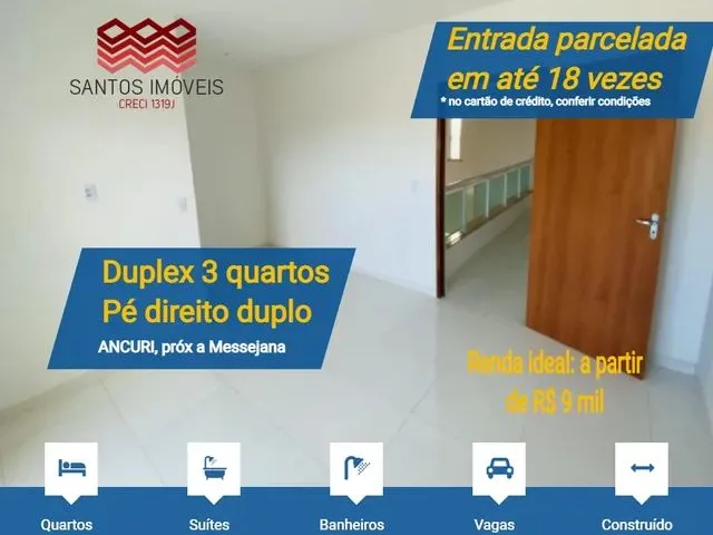 Imagem 10: Si: Duplex a Venda, 3 Quartos, 3 Banheiros, Pé Direito Duplo, no Bairro Ancuri Próx A