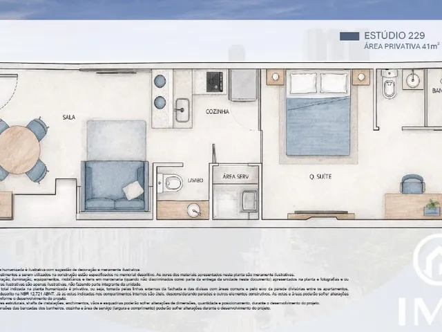 Imagem 2: Apartamento de 41m² à venda no Centro do Rio Reformado, mobiliado, ideal para moradia