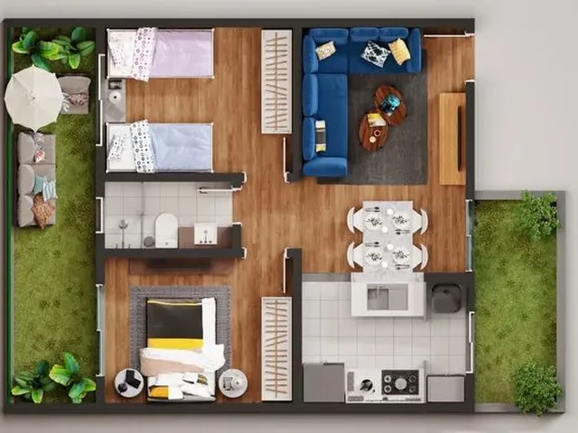 Imagem 11: Apartamento com 2 Dormitórios À Venda, 40 M² por R$ 190.000,00 - Ouro Verde - Campo