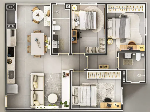 Imagem 2: APARTAMENTO NO ÁUREA RESIDENCIAL com 61,46m² de área útil!