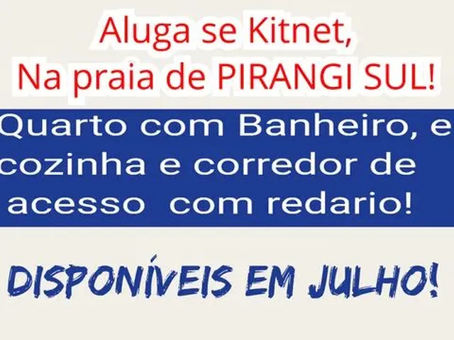 Imagem: Kitnet na Praia de Pirangi do Sul