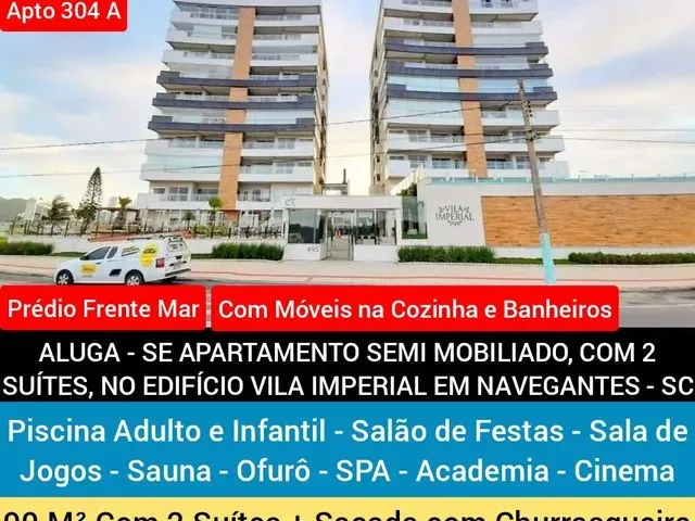 Imagem 1: Aluga - Se Apartamento de 2 Suítes no Vila Imperial Centro de Navegantes - Sc