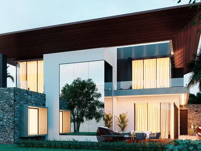 Imagem: A casa em condomínio possui 5 Dormitórios, 5 Suítes, 6