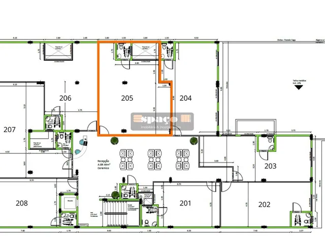 Imagem: Sala Comercial para locação, em cima da
