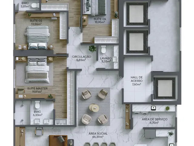 Imagem 13: Villa de Capri Apartamento com 4 dormitórios