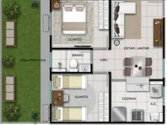 Imagem: Aluga-Se Apto na Messejana 1.000,00 com