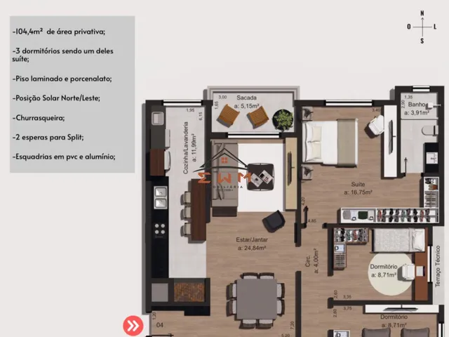 Imagem 10: Apartamento com 3 Dormitorio(s) localizado(a) no bairro Centro em Farroupilha / Rio